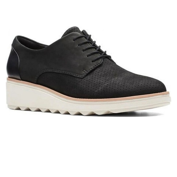 CLARKS LACE UP LIGHTWEIGHT OXFORD SHOE 9.5 - Picture 1 of 6